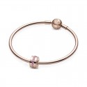 Clip en Pandora Rose Línea Rosa Brillante
