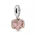 Charm Colgante en Pandora Rose Corazón Infinito Brillante