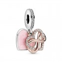 Charm Colgante en Pandora Rose Corazón Infinito Brillante